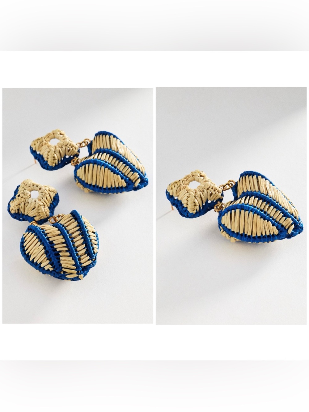NWT Anthropologie Raffia Basket Earrings